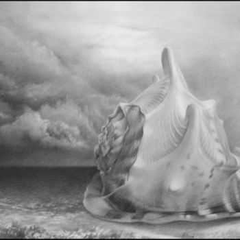 Σχέδιο με τίτλο "Die Muschel" από Peter Heydeck, Αυθεντικά έργα τέχνης