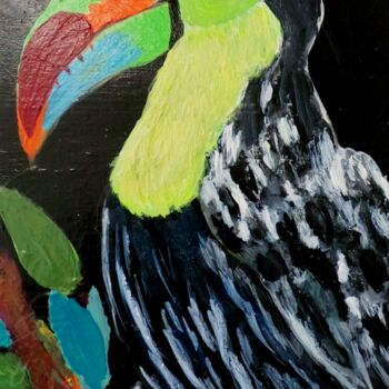 Pintura intitulada "Pop Art Toucan" por Heyleena R, Obras de arte originais, Acrílico