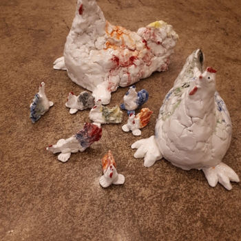 Sculpture titled "chiken1.jpg" by Heyoung Lee, Original Artwork, Ceramics