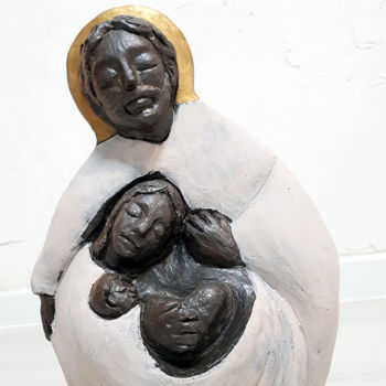 Sculpture titled "Jesus.jpg" by Heyoung Lee, Original Artwork, Ceramics