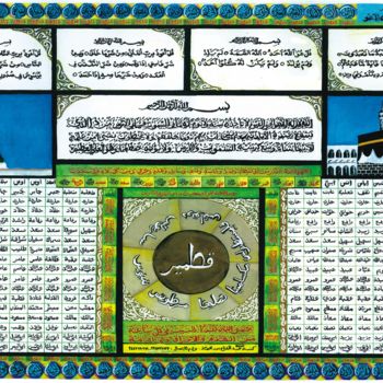 "Asma'ul badr" başlıklı Tablo Abdul Fathah Thankayathil tarafından, Orijinal sanat, Arapça Hat