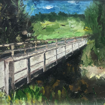 Pintura titulada "Ponte Estreita" por Breno Ferreira, Obra de arte original, Oleo Montado en Panel de madera
