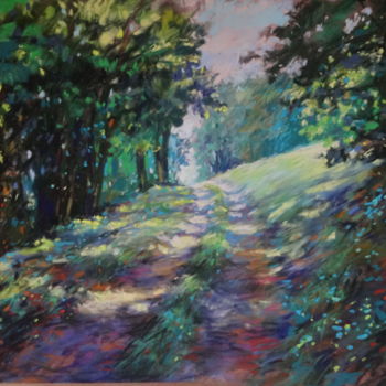 Painting titled "chemin de la vallée" by Helene Gaben Laurié, Original Artwork