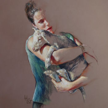 Pittura intitolato ""consolation"" da Helene Gaben Laurié, Opera d'arte originale