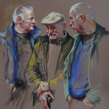 Painting titled ""les compères du ma…" by Helene Gaben Laurié, Original Artwork