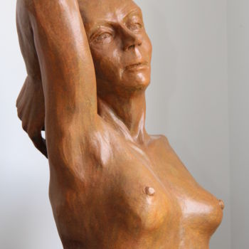 Sculpture intitulée "Eveil" par Helene Gobin Langlais, Œuvre d'art originale, Terre cuite