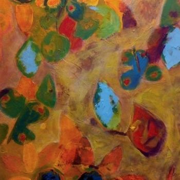 제목이 "Le soleil"인 미술작품 Helene Grulet로, 원작, 아크릴 나무 들것 프레임에 장착됨