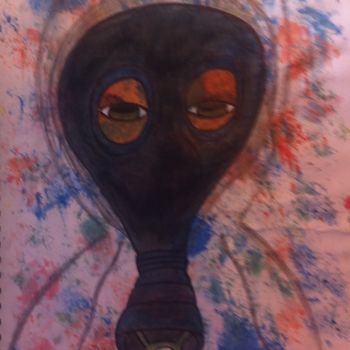 Painting titled "Mask" by Lallene, Original Artwork