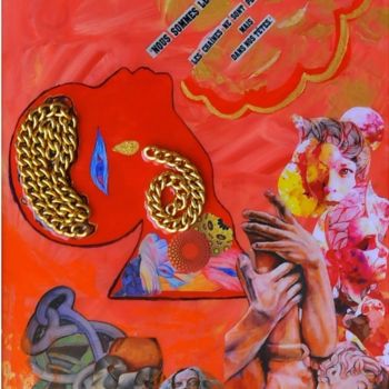 Collages titled "Les esclaves modern…" by Hiba Kb, Original Artwork