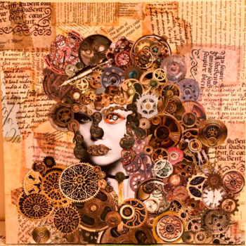 Collages titled "Rotation" by Hiba Khatib, Original Artwork