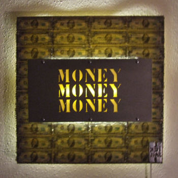 Sculpture intitulée "Money Money Money 2" par Hicksail, Œuvre d'art originale