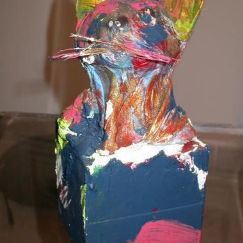 雕塑 标题为“Le chat pop - Cadav…” 由Hicksail, 原创艺术品