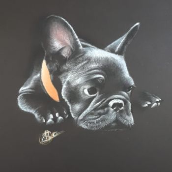 Dibujo titulada "petit chien" por Serge Hidalgo, Obra de arte original, Lápiz