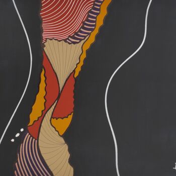 Malerei mit dem Titel "OSTREAlinea 4" von Hilaé, Original-Kunstwerk, Acryl Auf Andere starre Platte montiert