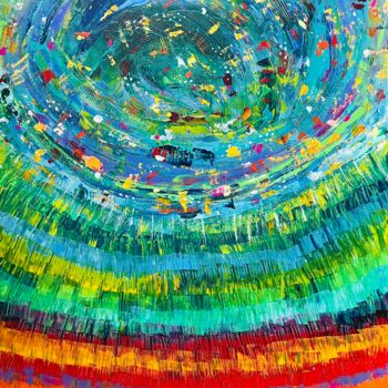 Painting titled "Vortex" by Hilary Done, Original Artwork, Acrylic