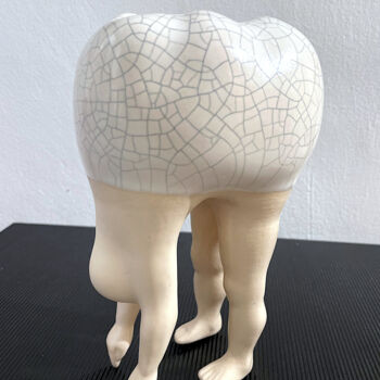 Sculpture titled "Artistic Tooth III" by Hilbertas Jatkevicius, Original Artwork, Ceramics