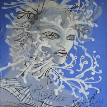 Картина под названием "Théatre" - Hilda Garman, Подлинное произведение искусства, Акрил Установлен на Деревянная рама для но…