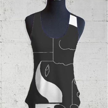 纺织艺术 标题为“L'Intensité - top” 由Hildegarde Handsaeme, 原创艺术品, 其他