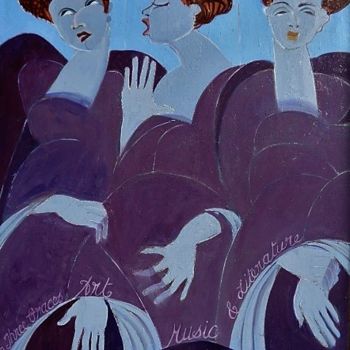 Painting titled "The 3 Graces." by Hilary Mullany, Original Artwork, Oil