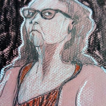 Disegno intitolato "Self Portrait" da Hilary Mullany, Opera d'arte originale