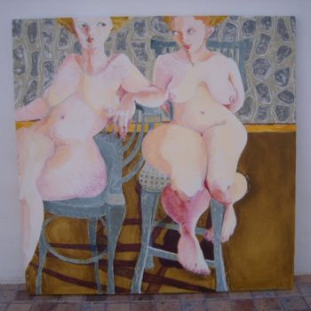 Painting titled "2-nudes.jpg" by Hilary Mullany, Original Artwork