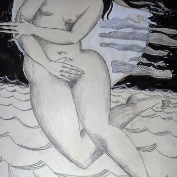 Dessin intitulée "Venus.1." par Hilary Mullany, Œuvre d'art originale, Encre