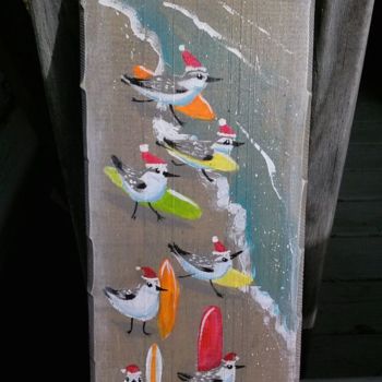 Peinture intitulée "oiseaux" par Art World, Œuvre d'art originale, Autre