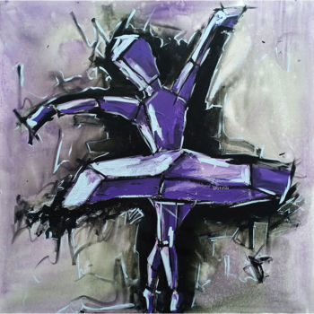 Painting titled "Danseuse Robot" by Hind Lazaar, Original Artwork, Acrylic