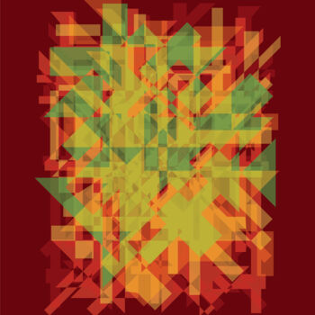Digitale Kunst mit dem Titel "Mind Mosaic" von Jaxon Langley, Original-Kunstwerk, Digitale Malerei