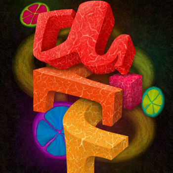Digitale Kunst mit dem Titel "Enigmatic Fusion" von Jaxon Langley, Original-Kunstwerk, Digitale Malerei