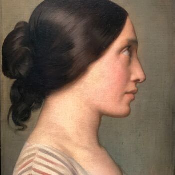 Peinture intitulée "La Florentine" par Hippolyte Flandrin, Œuvre d'art originale, Huile