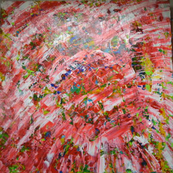제목이 ""explosion de joie.…"인 미술작품 Sébastien Richardet로, 원작, 아크릴 나무 들것 프레임에 장착됨