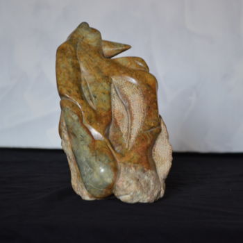 Sculpture titled ""la femme et le pou…" by Sébastien Richardet, Original Artwork, Stone