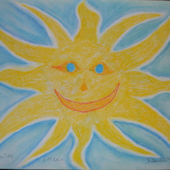 Drawing titled ""le sourire du sole…" by Sébastien Richardet, Original Artwork, Pastel