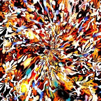 Digital Arts titled "Japanese Abstract I" by Mehata, Original Artwork, Digital Painting