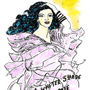 Painting titled "a-whiter-shade-of-p…" by Jill Summer, Original Artwork, Ink
