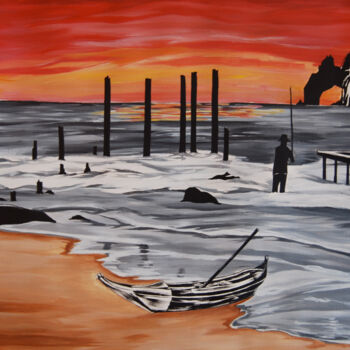 Pintura titulada "still waters" por Hiten Mistry, Obra de arte original, Acrílico