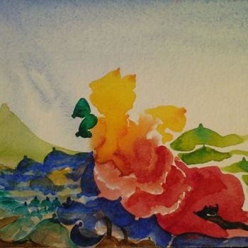 Peinture intitulée "Breasts_Mountains" par Hiya, Œuvre d'art originale