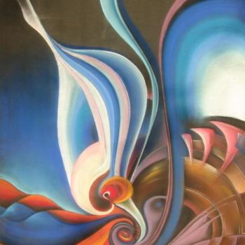 Pintura intitulada "A Bird of Heaven" por Hiya, Obras de arte originais