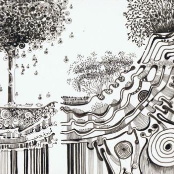 Pintura titulada "Life Tree" por Hiya, Obra de arte original