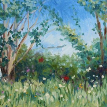 Malerei mit dem Titel "Spring Afternoon in…" von Hilary J England, Original-Kunstwerk, Öl