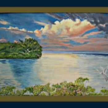 Painting titled "Florida Mangroves" by Jose', Original Artwork, Oil