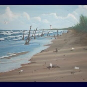 Pittura intitolato "East Coast Florida…" da Jose', Opera d'arte originale, Olio