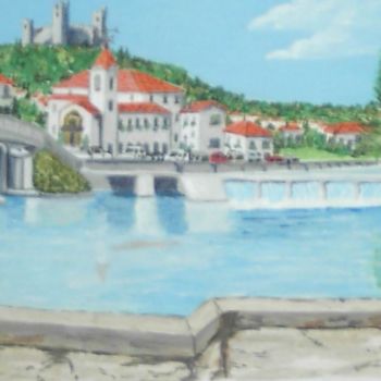 Painting titled "Tomar, Portugal" by Jose', Original Artwork, Oil