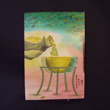 Peinture intitulée "Donner à boire" par Dassano, Œuvre d'art originale, Huile
