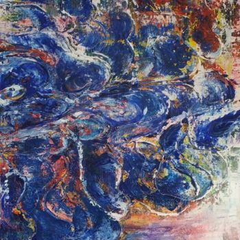 Pittura intitolato "Tsunami" da Hkine, Opera d'arte originale, Acrilico