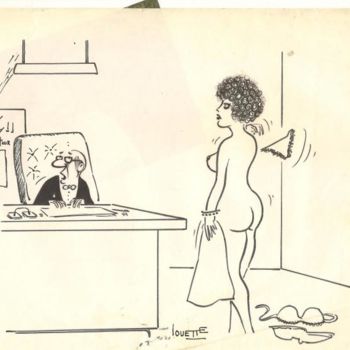 Schilderij getiteld "lesbodins de dsk" door Henri Louette Homepage, Origineel Kunstwerk