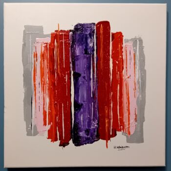 Painting titled "AbstractoCDR05" by Humberto Mansutti, Original Artwork, Acrylic Mounted on Wood Stretcher frame