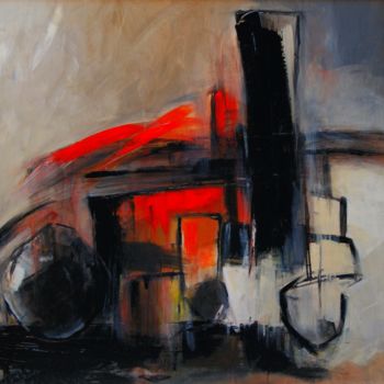 "composition rouge e…" başlıklı Tablo Hervé Marchelidon tarafından, Orijinal sanat, Akrilik