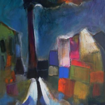 Malarstwo zatytułowany „cheminée 1” autorstwa Hervé Marchelidon, Oryginalna praca, Akryl